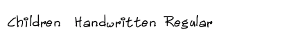 Children Handwritten Regular Font Children Handwritten Regular Font Preview