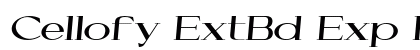Cellofy ExtBd Exp Ita Italic preview Cellofy ExtBd Exp Ita Italic preview