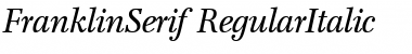 FranklinSerif RegularItalic