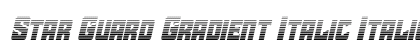 Star Guard Gradient Italic Italic Font Preview