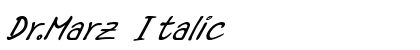 Dr.Marz Italic Font Preview