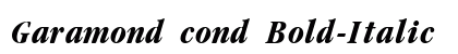 Garamond cond Bold-Italic preview