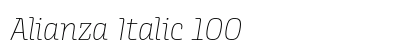 Alianza Italic 100 font free download