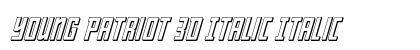 Young Patriot 3D Italic Italic Font Preview