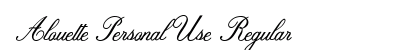 Alouette Personal Use Regular font free download