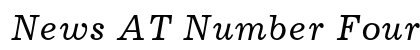 News AT Number Fourteen Italic Font Preview