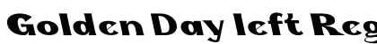 Golden Day left Regular Font Preview