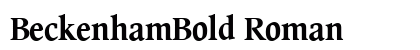 BeckenhamBold Roman Font Preview
