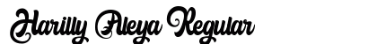 Harilly Aleya Regular Font Preview
