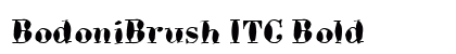 BodoniBrush ITC Bold Font Preview