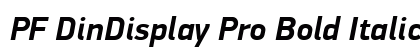 PF DinDisplay Pro Bold Italic preview