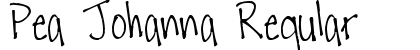 Pea Johanna Regular Font Preview