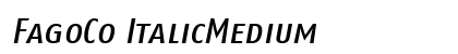 FagoCo ItalicMedium Font Preview
