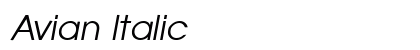 Avian Italic Preview