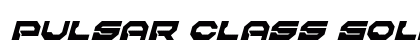 Pulsar Class Solid Semi-Condensed Italic Condensed Italic