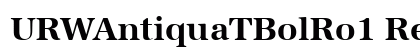 URWAntiquaTBolRo1 Regular font free download