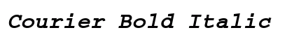 Courier Bold Italic preview Courier Bold Italic preview
