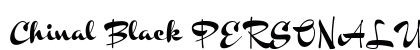 Chinal Black PERSONAL USE ONLY Regular font free download