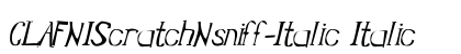 CLAFNIScratchNsniff-Italic Italic Font Preview