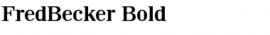 FredBecker Bold Font