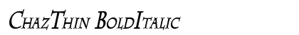 ChazThin BoldItalic preview