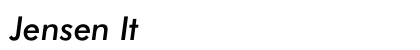 Jensen Italic Regular Font Jensen Italic Regular Font Preview