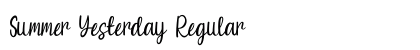Summer Yesterday Regular Font Preview