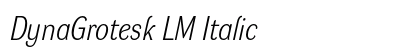 DynaGrotesk LM Italic preview DynaGrotesk LM Italic preview