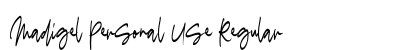 Madigel Personal Use Regular Font Preview