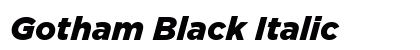 Gotham Black Italic Font Preview