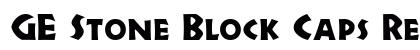 GE Stone Block Caps Regular Font Preview