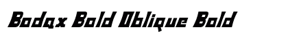 Bodax Bold Oblique Bold Font Preview