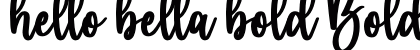 hello bella bold Bold Font Preview