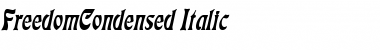 FreedomCondensed Italic