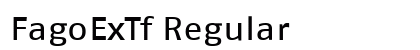 FagoExTf Regular Font Preview