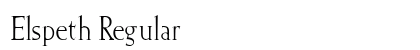 Elspeth Regular Font Preview