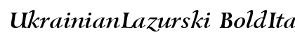 UkrainianLazurski BoldItalic preview
