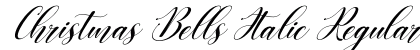 Christmas Bells Italic Regular Font Preview