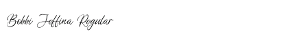 Bobbi Jeffina Regular Font Preview