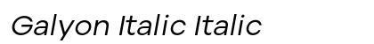 Galyon Italic Italic Font Preview