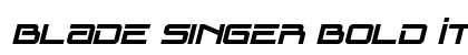 Blade Singer Bold Italic Regular Font Blade Singer Bold Italic Regular Font Preview
