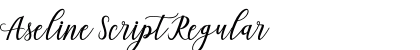 Aseline Script Regular Font Preview