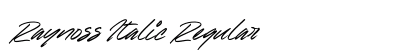 Raynoss Italic Regular (OpenType) Font Preview