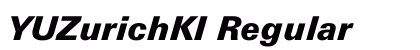 YUZurichKI Regular Font Preview