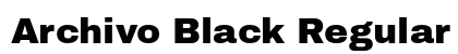 Archivo Black Regular preview Archivo Black Regular preview