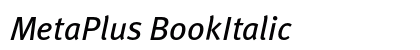 MetaPlus BookItalic Font Preview