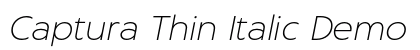 Captura Thin Italic Demo Preview