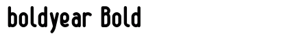 boldyear Bold Font Preview