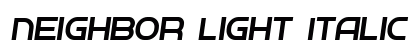 Neighbor Light Italic preview Neighbor Light Italic preview