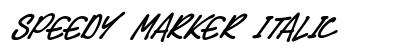 Speedy Marker Italic Font Preview